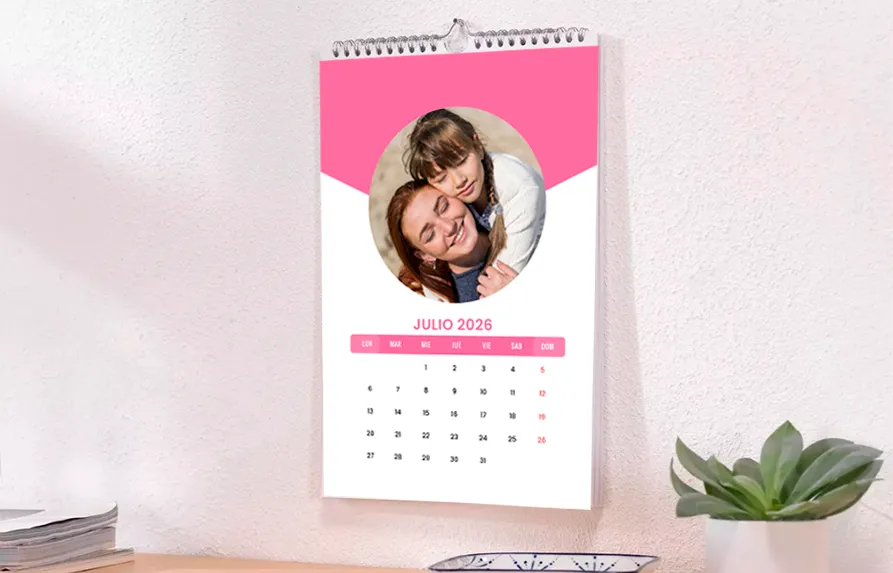 Calendario de Pared 20x30cm - Pink 2026