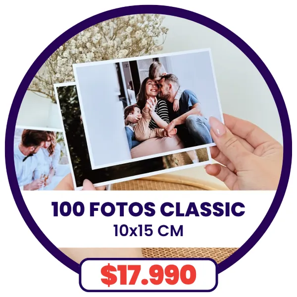 100 fotos Classic 10x15 a $17.990