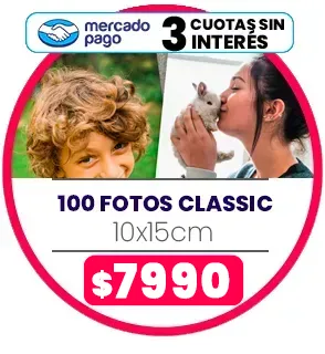 100 fotos Classic 10x15 a $7990