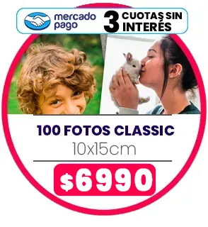 100 fotos Classic 10x15 a $6990