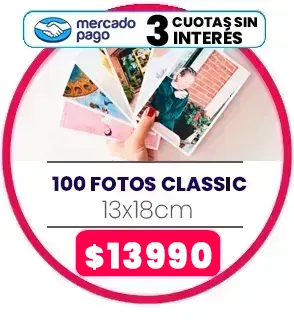 100 fotos Classic 13x18 a $13990