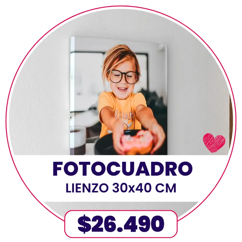 FotoCuadro de lienzo 30x40 cm a $26.490 FotoCuadro de lienzo 30x40 cm a $26.490