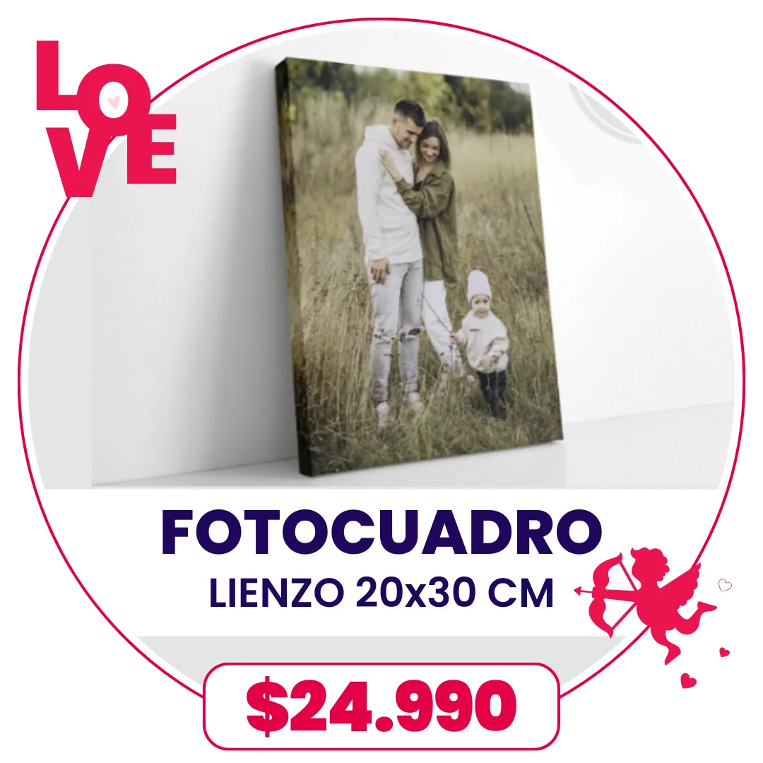 FotoCuadro de Lienzo 20x30 cm a $24.990