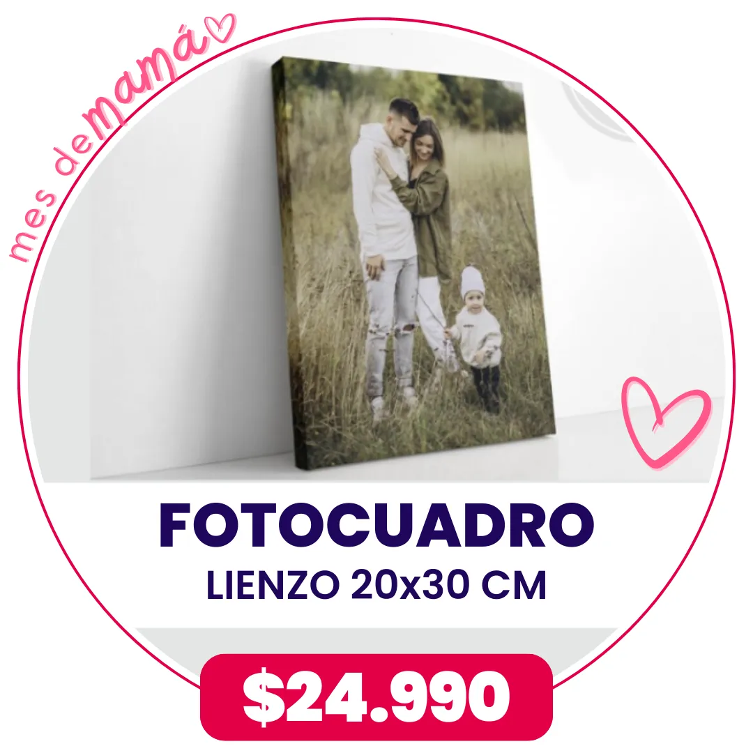 FotoCuadro de Lienzo 20x30 cm a $24.990