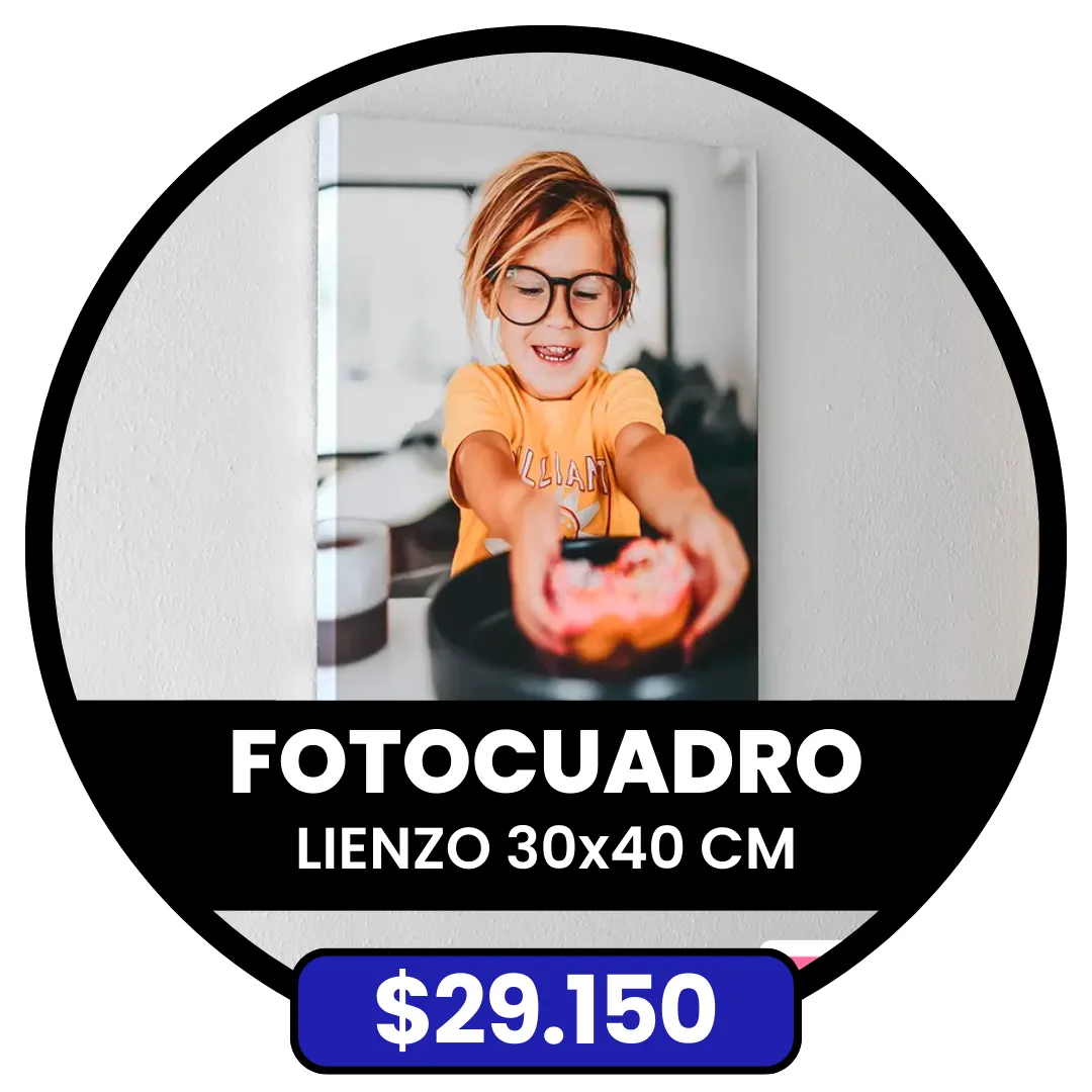 FotoCuadro de lienzo 30x40 cm a $29.150