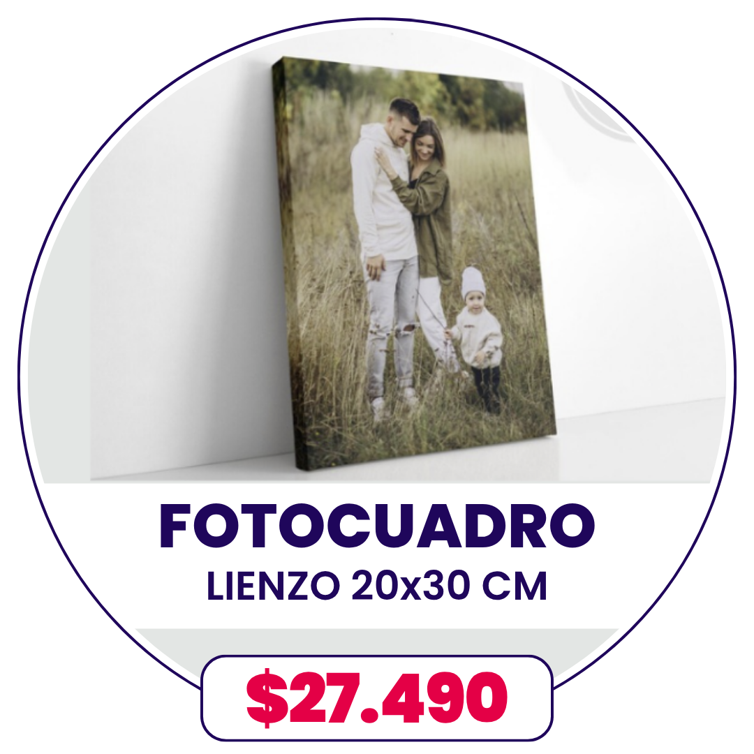 FotoCuadro de Lienzo 20x30 cm a $27.490