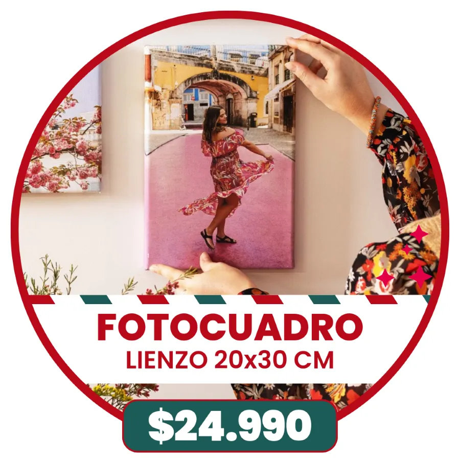 FotoCuadro de Lienzo 20x30 cm a $24.990