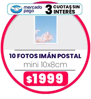 10 foto IMÁN Postal Mini 10x8 a $1999 10 foto IMÁN Postal Mini 10x8 a $1999