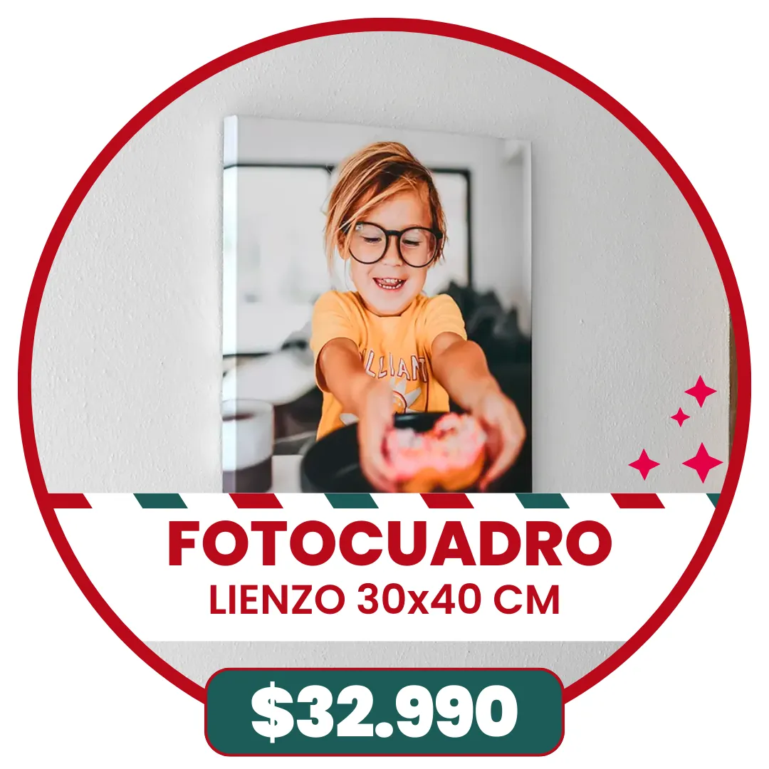 FotoCuadro de lienzo 30x40 cm a $32.990
