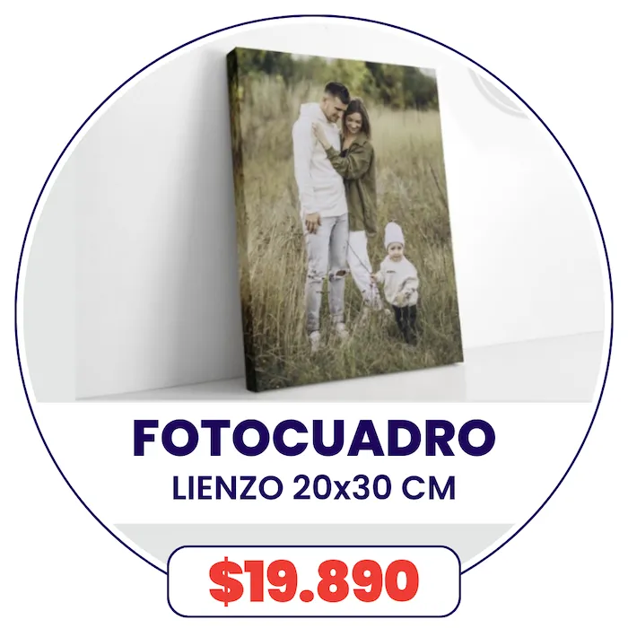 FotoCuadro de Lienzo 20x30 cm a $19.890 FotoCuadro de Lienzo 20x30 cm a $19.890