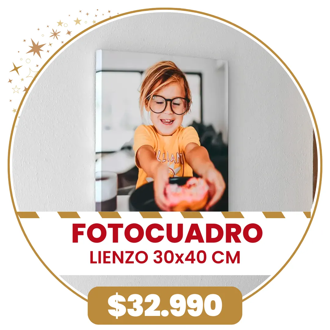 FotoCuadro de lienzo 30x40 cm a $32.990