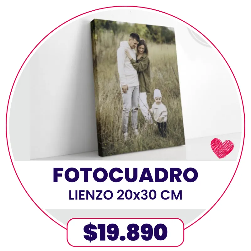 FotoCuadro de Lienzo 20x30 cm a $19.890 FotoCuadro de Lienzo 20x30 cm a $19.890