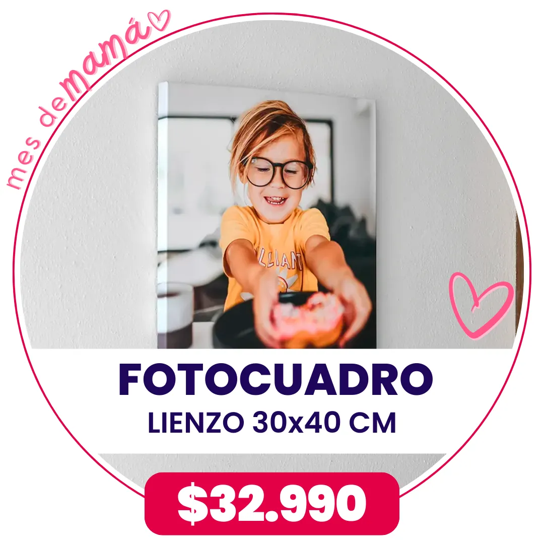 FotoCuadro de lienzo 30x40 cm a $32.990