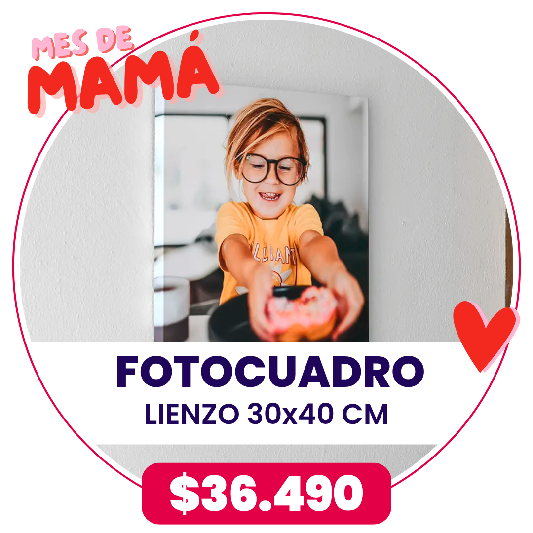 FotoCuadro de lienzo 30x40 cm a $36.490