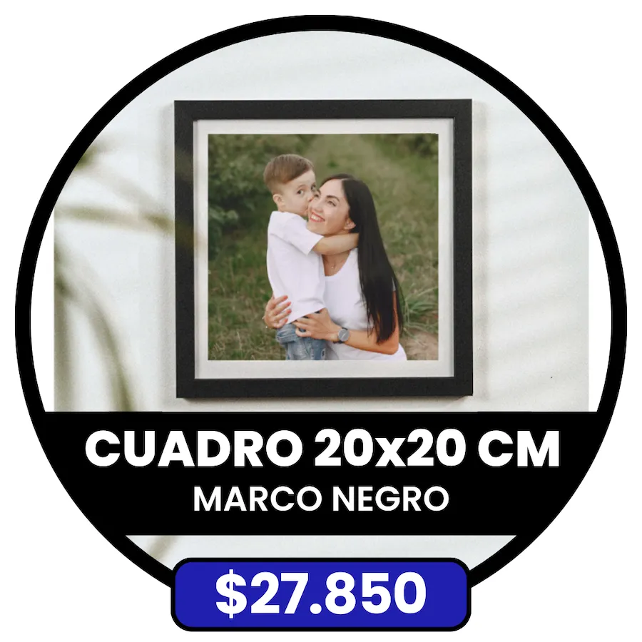 Cuadro con foto enmarcada 20x20 cm a $27.850