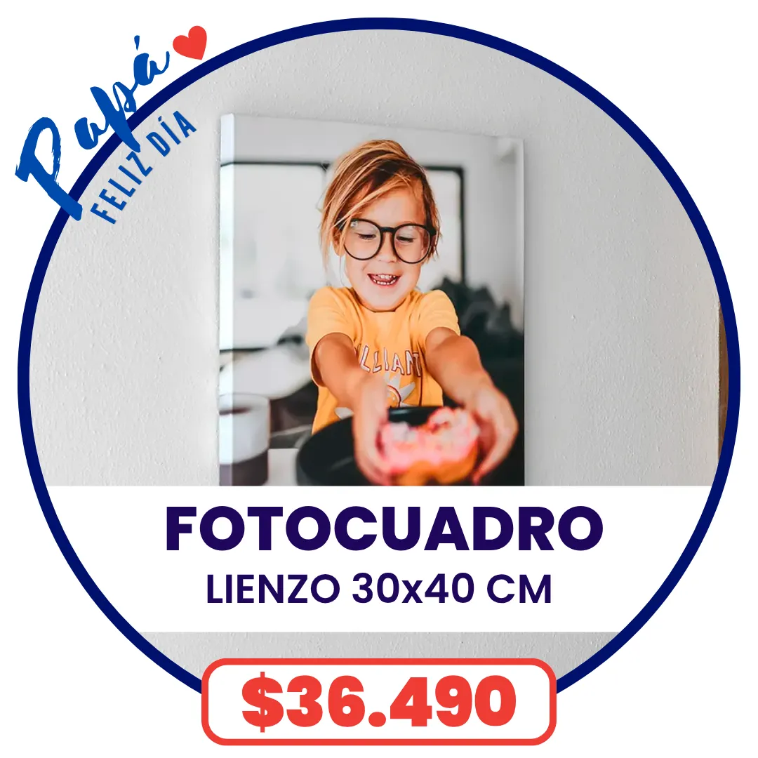 FotoCuadro de lienzo 30x40 cm a $36.490