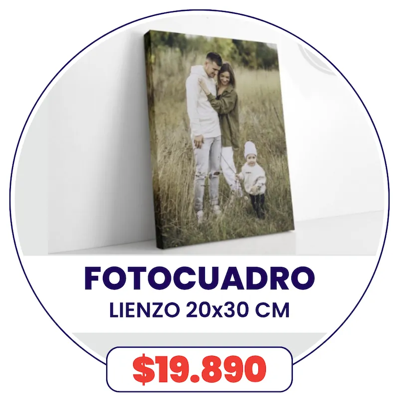 FotoCuadro de Lienzo 20x30 cm a $19.890