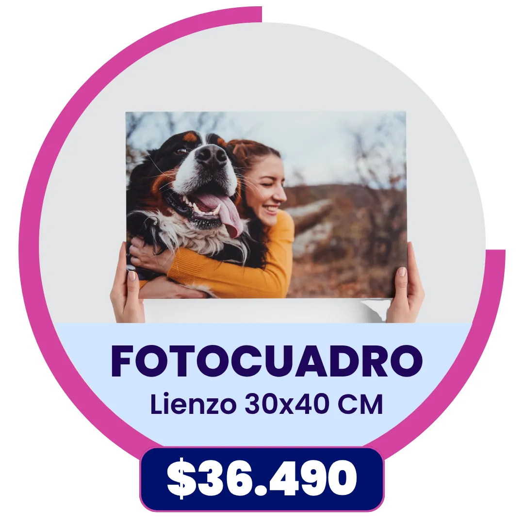 FotoCuadro de lienzo 30x40 cm a $36.490