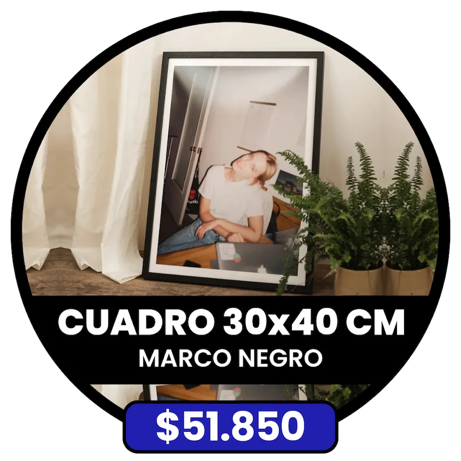 Cuadro con foto enmarcada 30x40 cm a $51.850