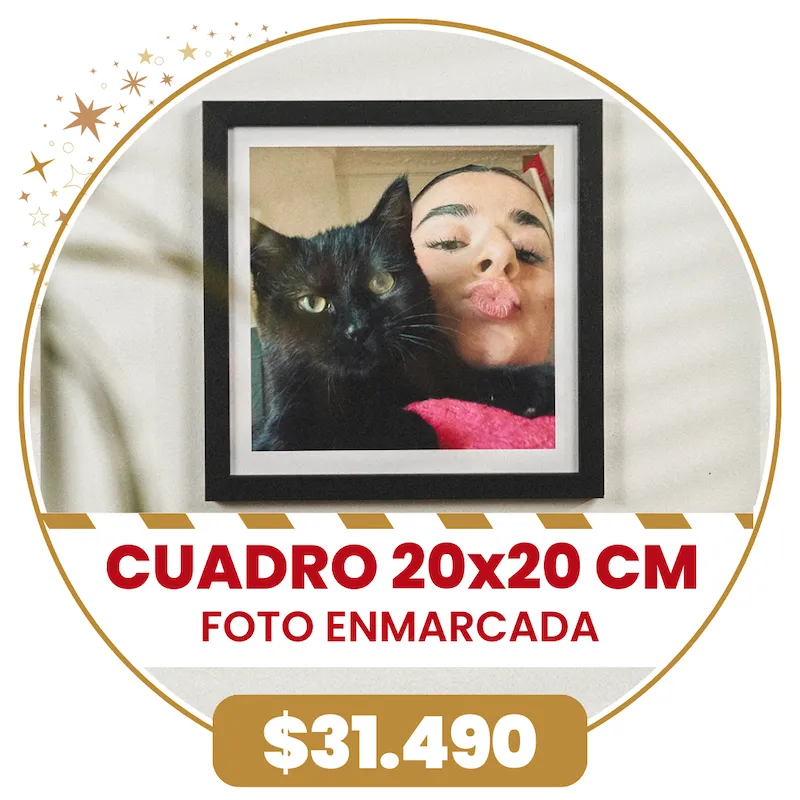 Cuadro con foto enmarcada 20x20 cm a $31.490