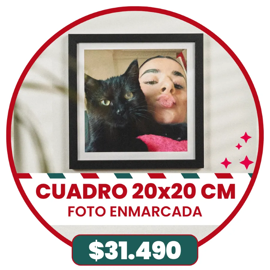 Cuadro con foto enmarcada 20x20 cm a $31.490