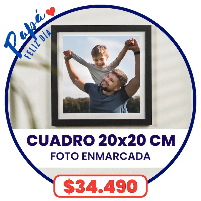 Cuadro con foto enmarcada 20x20 cm a $34.490