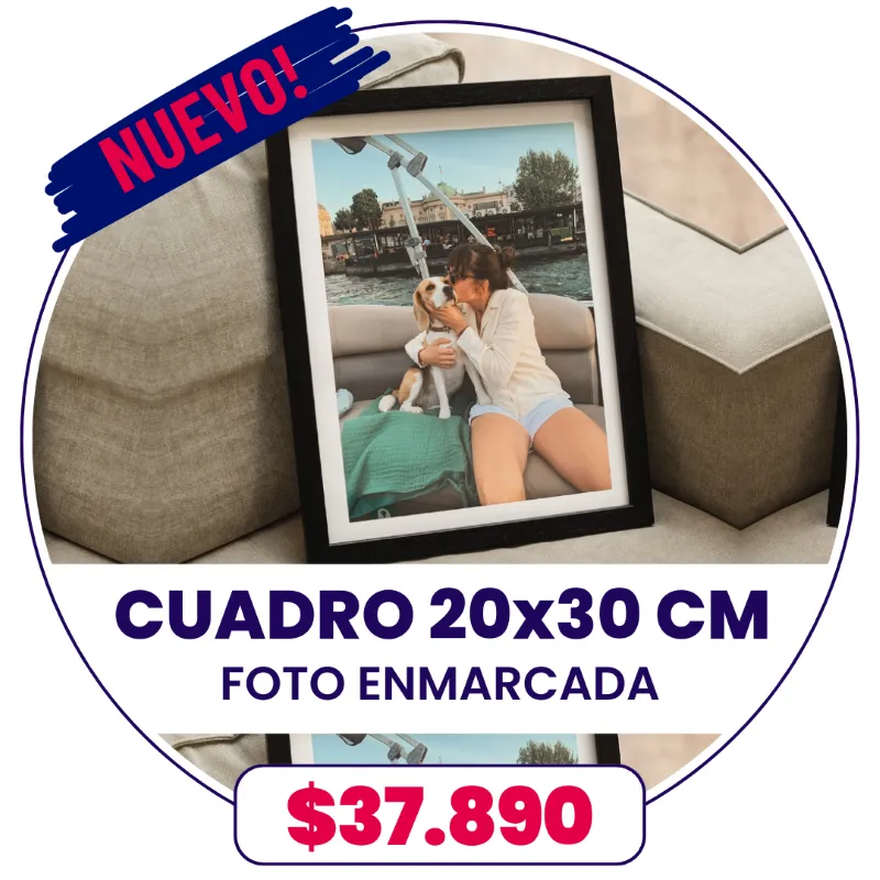 Cuadro con foto enmarcada 20x30 cm a $37.890