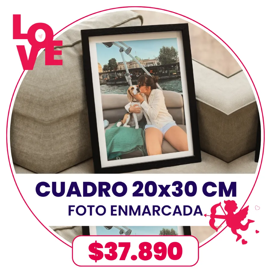 Cuadro con foto enmarcada 20x30 cm a $37.890