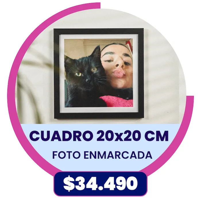 Cuadro con foto enmarcada 20x20 cm a $34.490