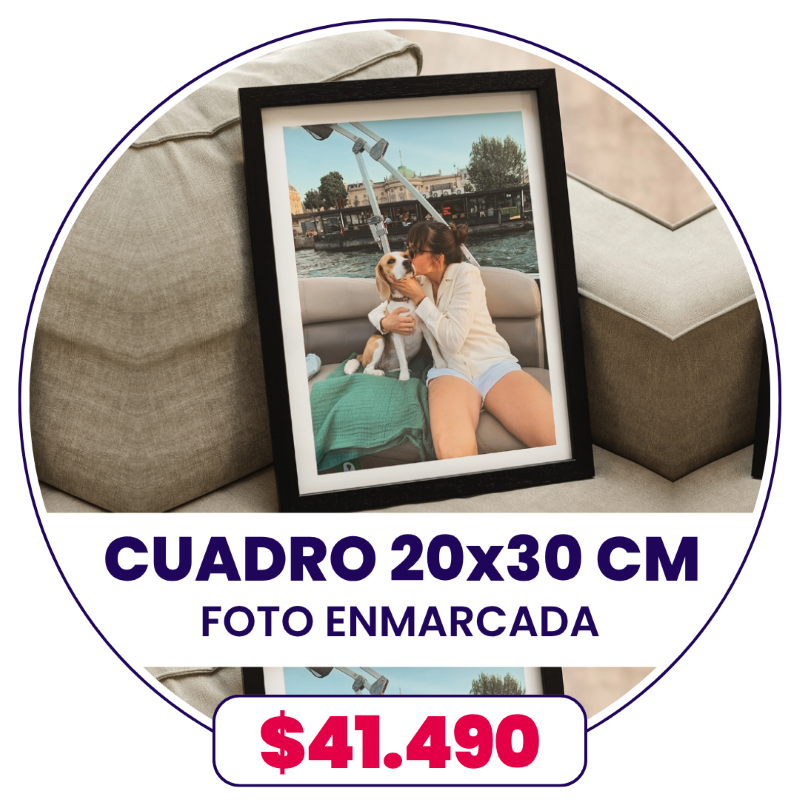 Cuadro con foto enmarcada 20x30 cm a $41.490