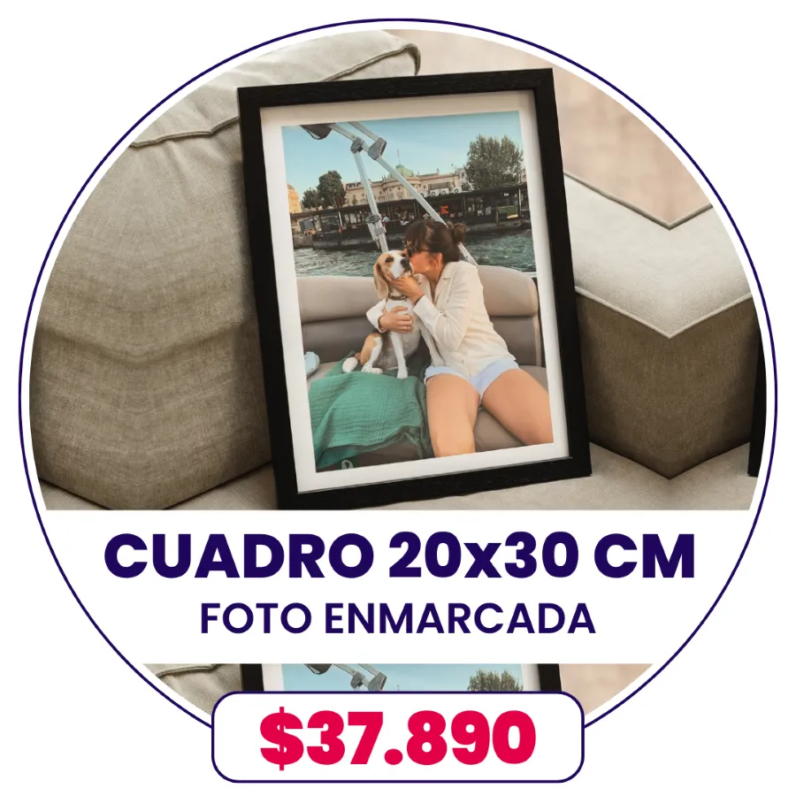 Cuadro con foto enmarcada 20x30 cm a $37.890