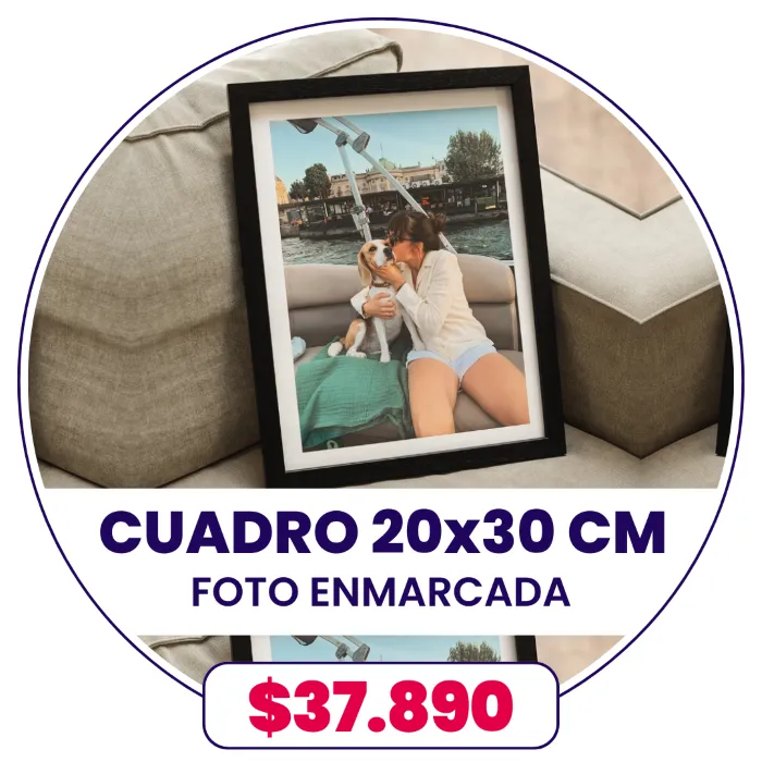 Cuadro con foto enmarcada 20x30 cm a $37.890