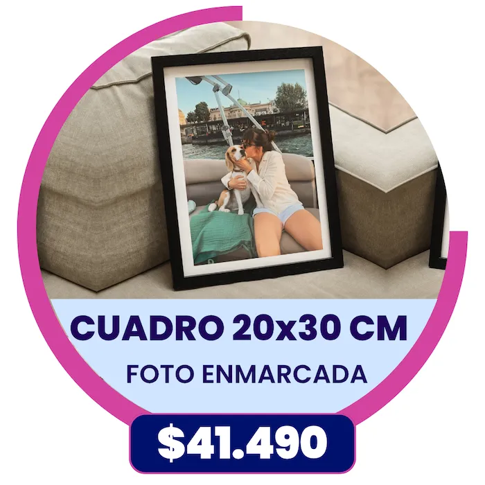 Cuadro con foto enmarcada 20x30 cm a $41.490