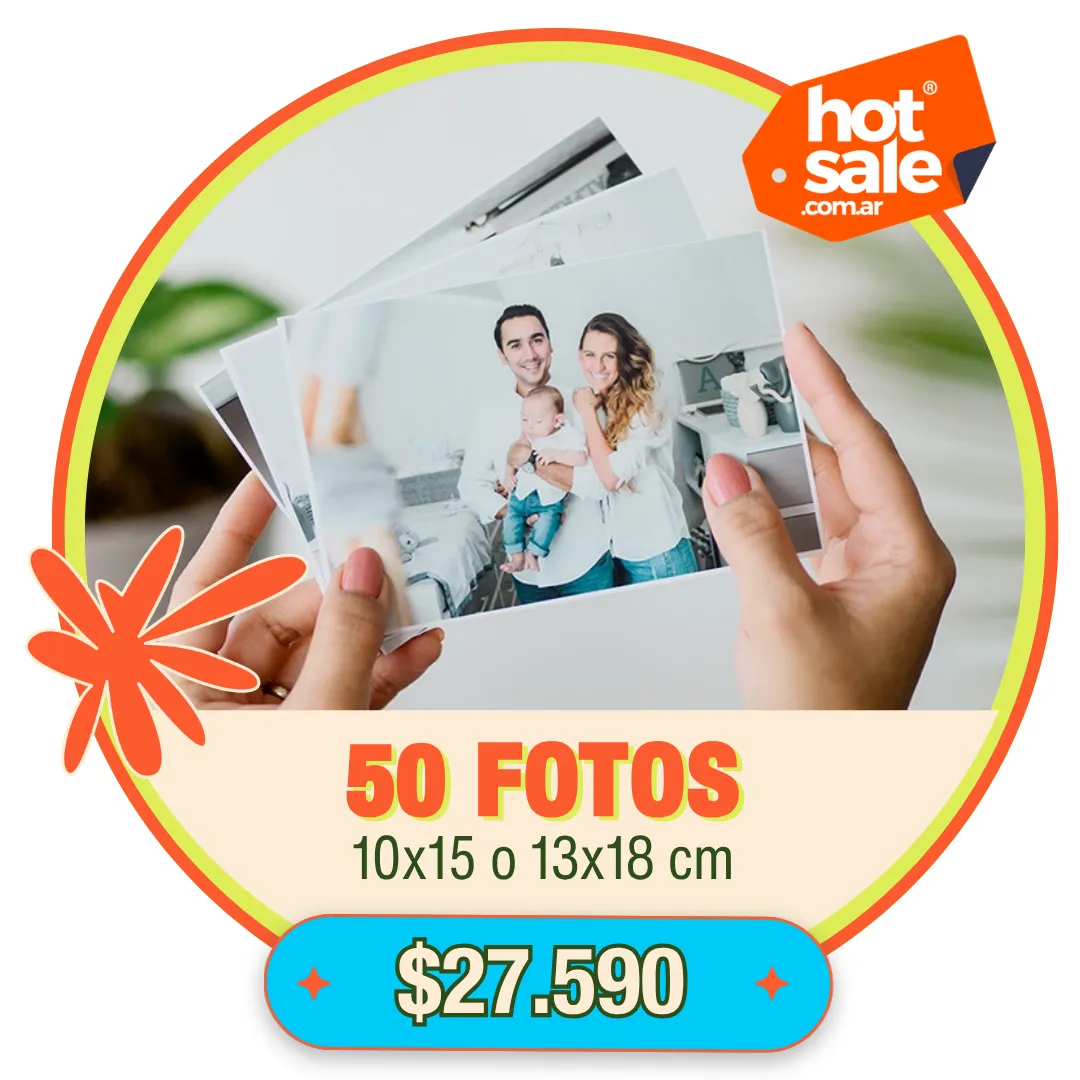 50 Fotos 10x15 o 13x18 cm a $27.590