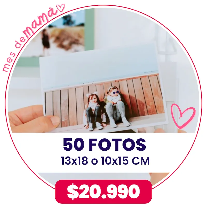 50 Fotos 10x15 o 13x18 cm a $20.990