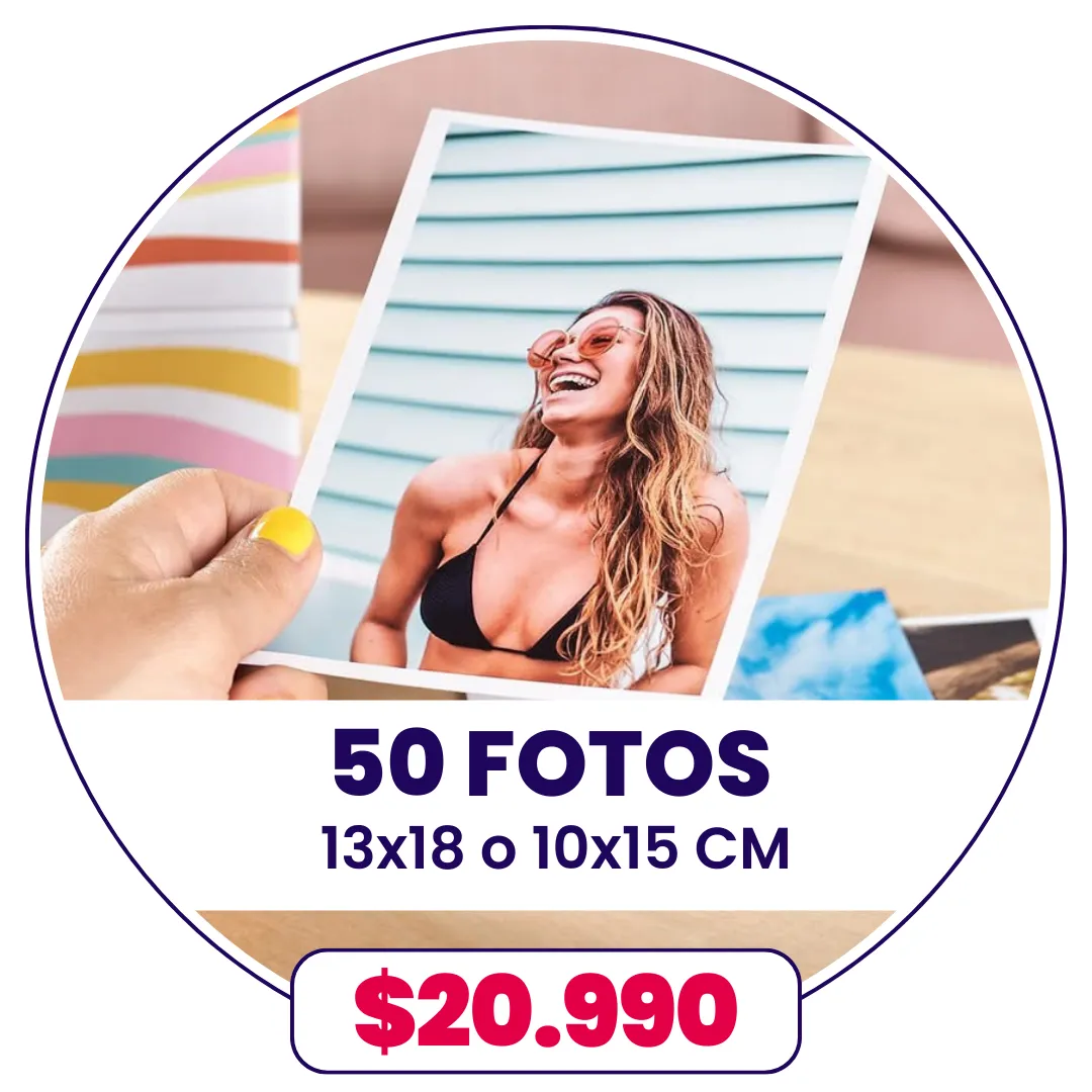 50 Fotos 10x15 o 13x18 cm a $20.990