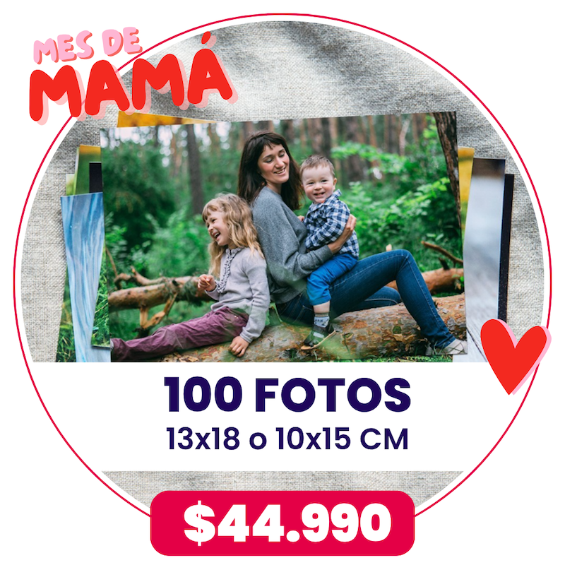 100 Fotos 10x15 o 13x18 cm a $44.990