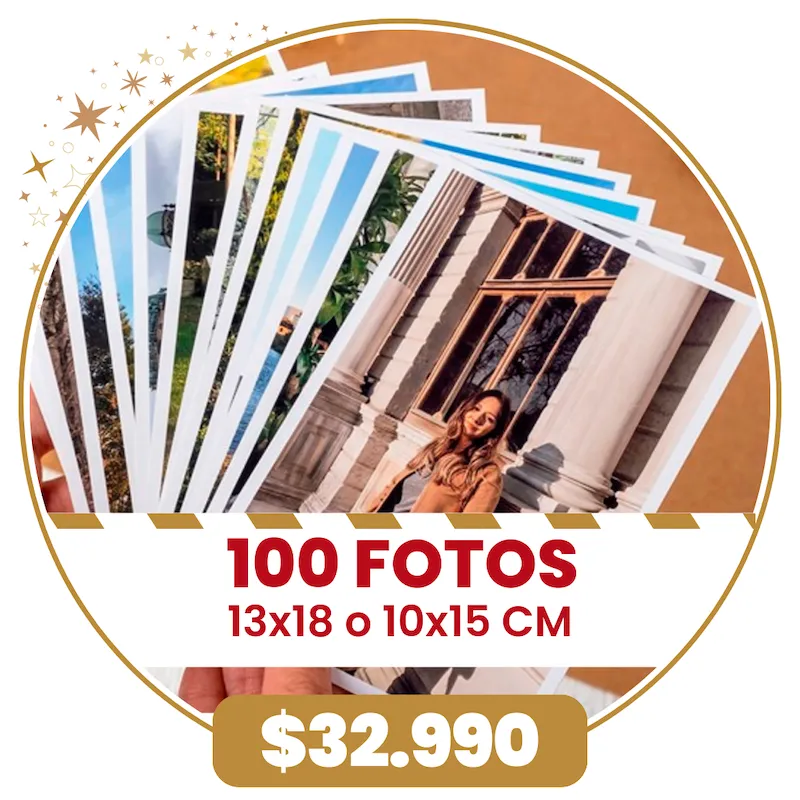 100 Fotos 10x15 o 13x18 cm a $32.990
