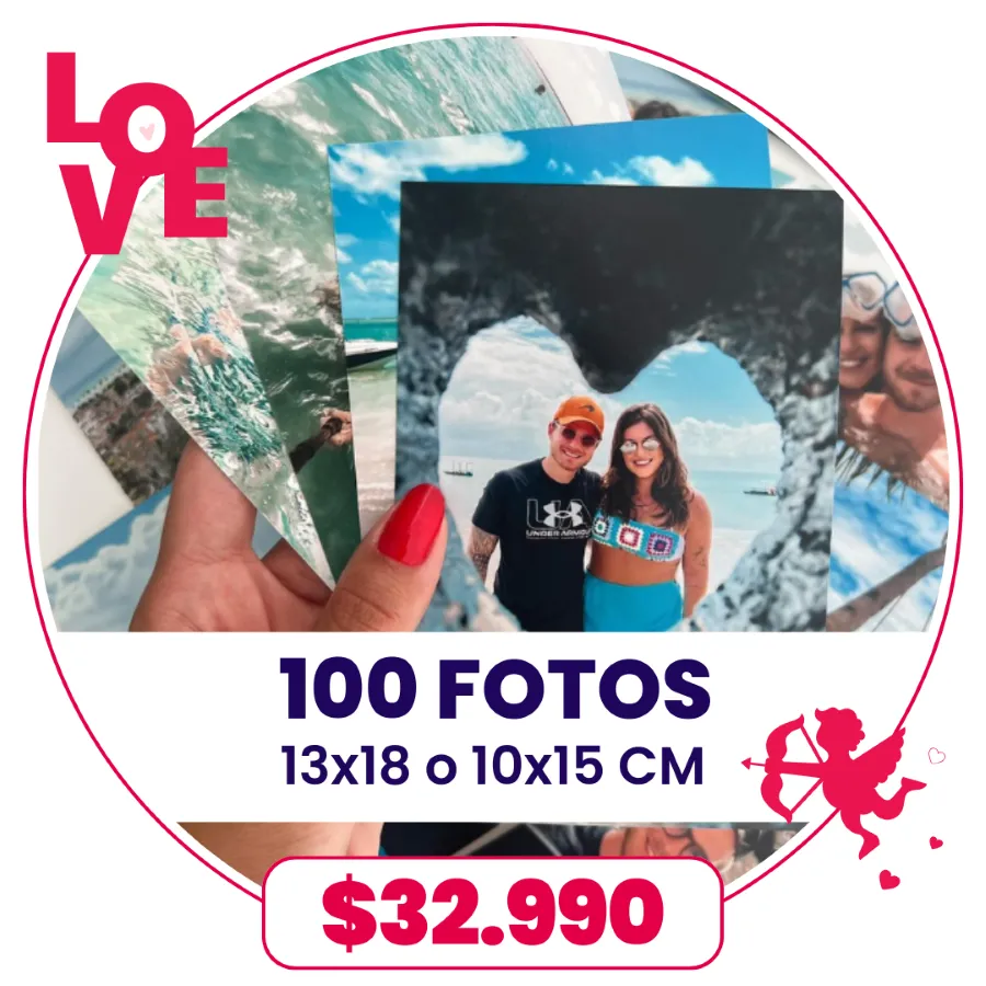 100 Fotos 10x15 o 13x18 cm a $32.990