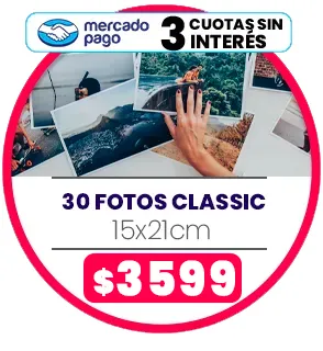 30 fotos Classic 15x21 a $3599 30 fotos Classic 15x21 a $3599