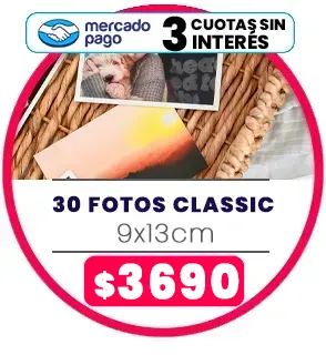 30 fotos Classic 9x13 a $3690