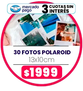 30 fotos Polaroid 10x13 a $1999