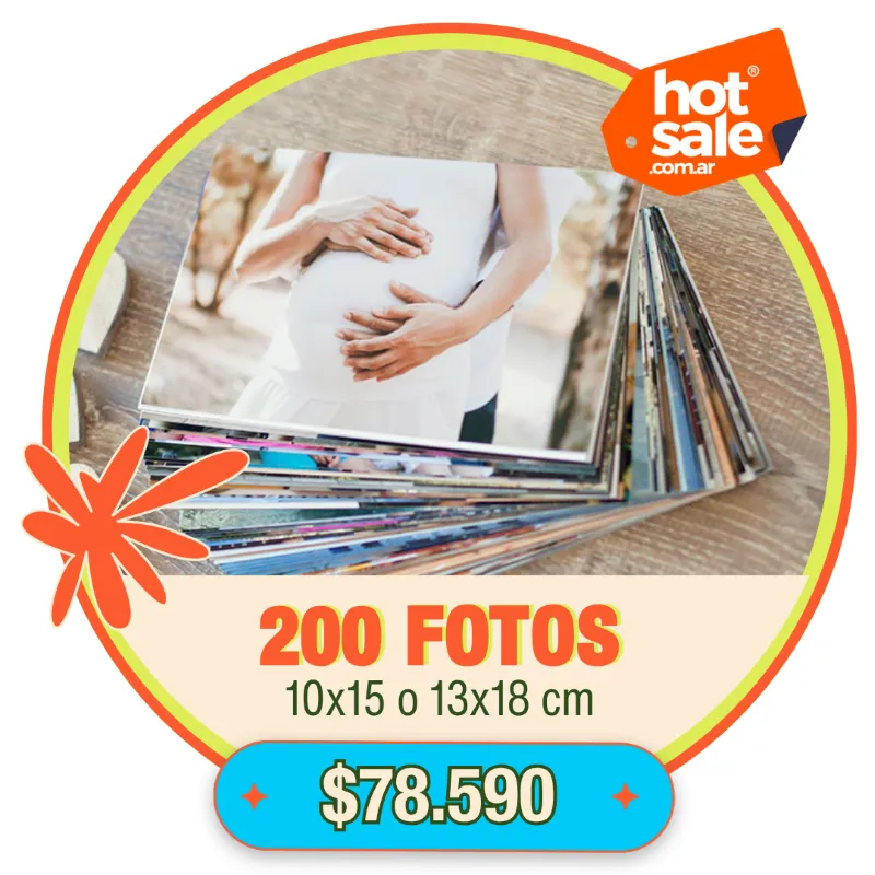 200 Fotos 10x15 o 13x18 cm a $78.590