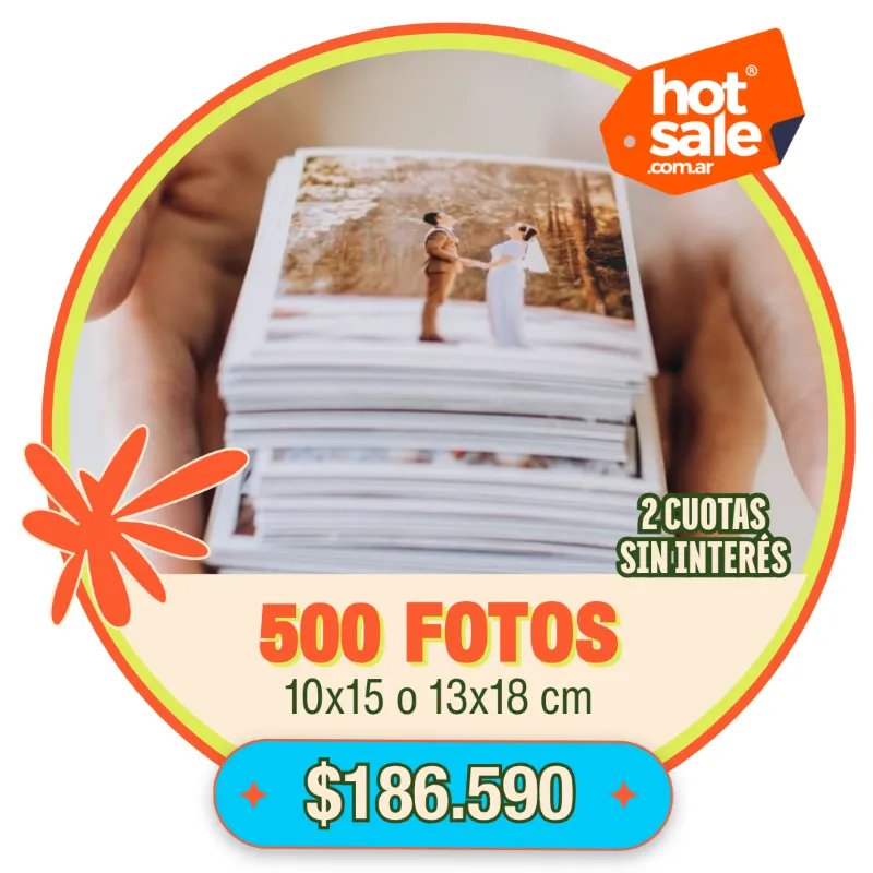 500 Fotos 10x15 o 13x18 cm a $186.590