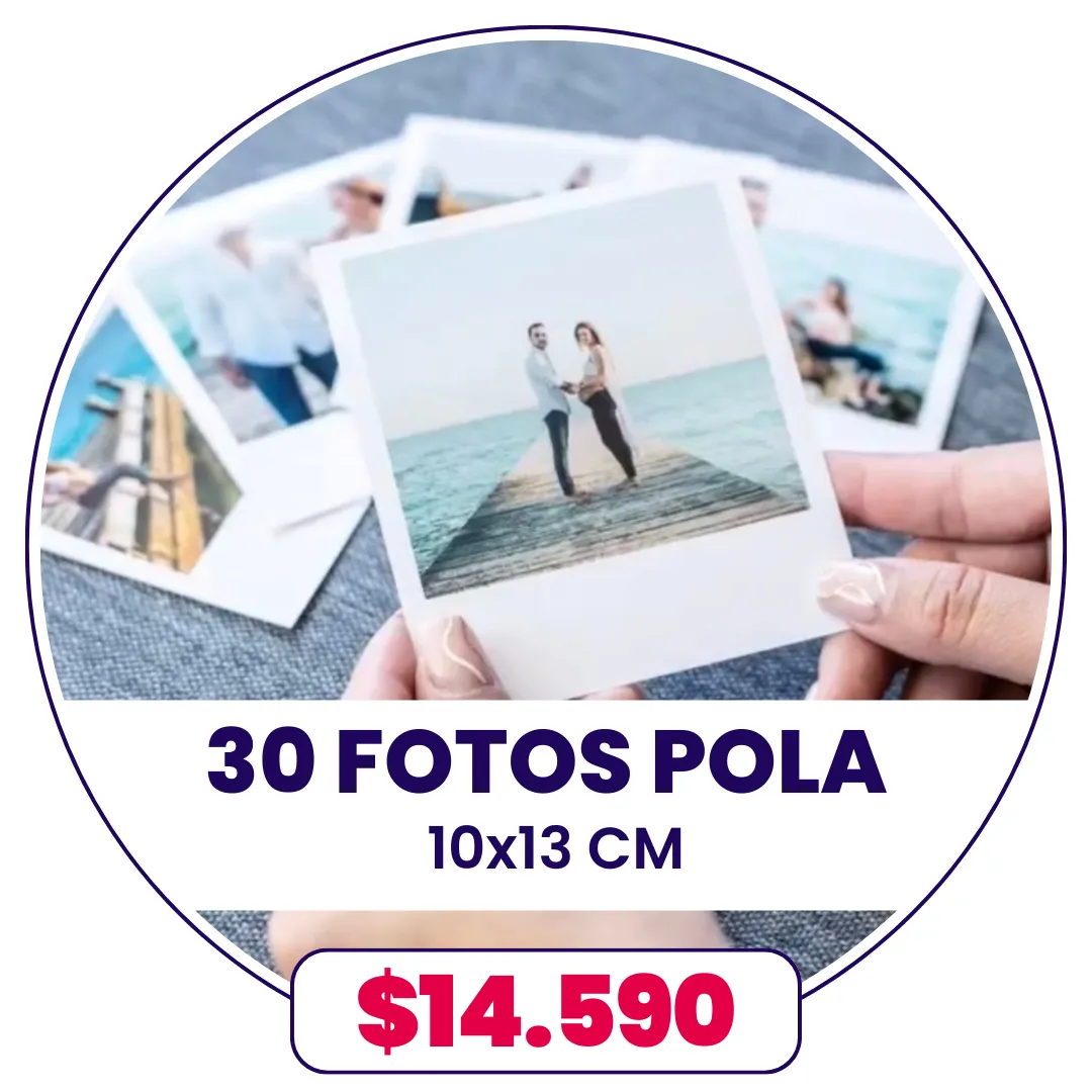 30 Fotos Pola 10x13 cm a $14.590