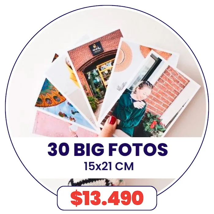 30 Fotos Classic 15x21 cm a $13.490 30 Fotos Classic 15x21 cm a $13.490