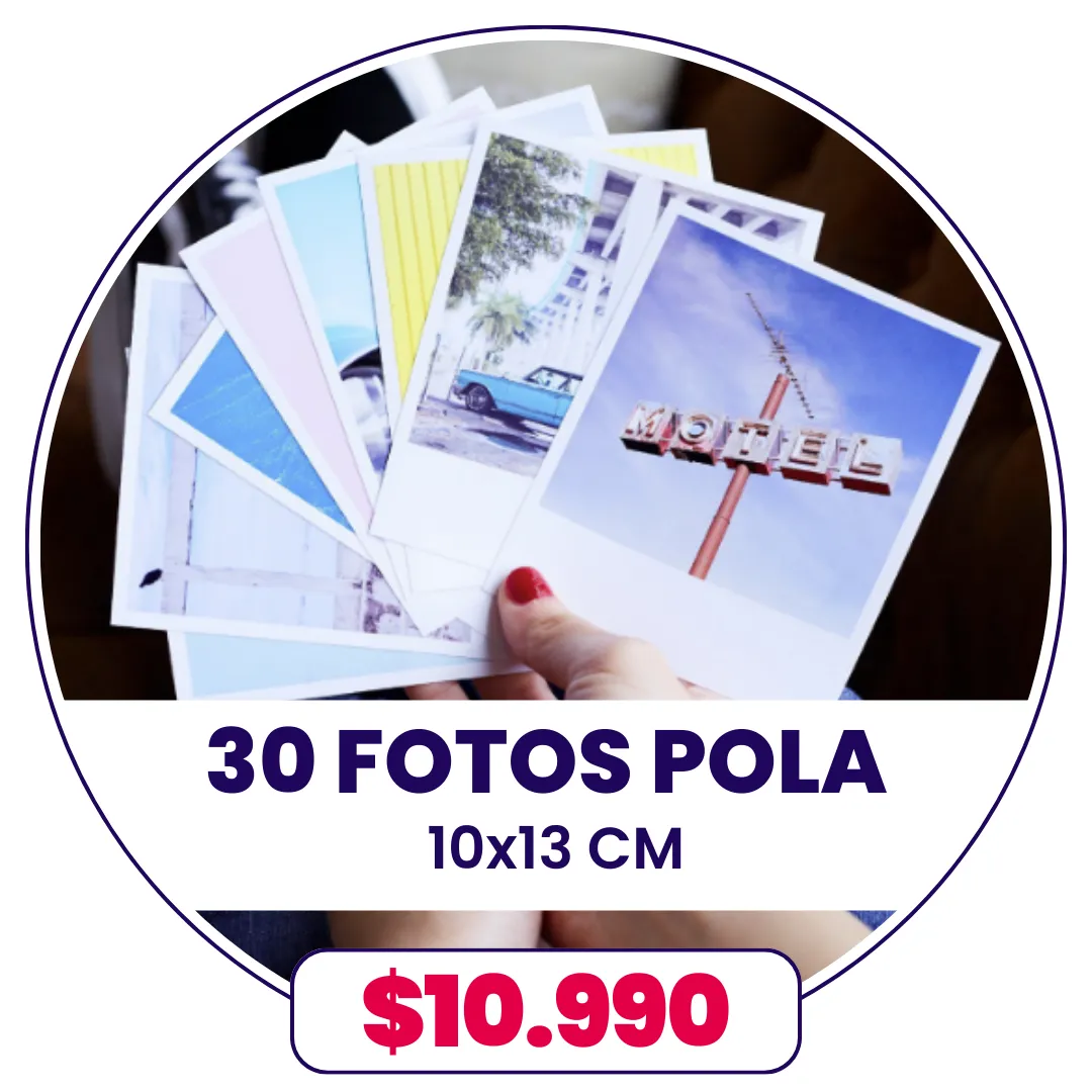 30 Fotos Pola 10x13 cm a $10.990
