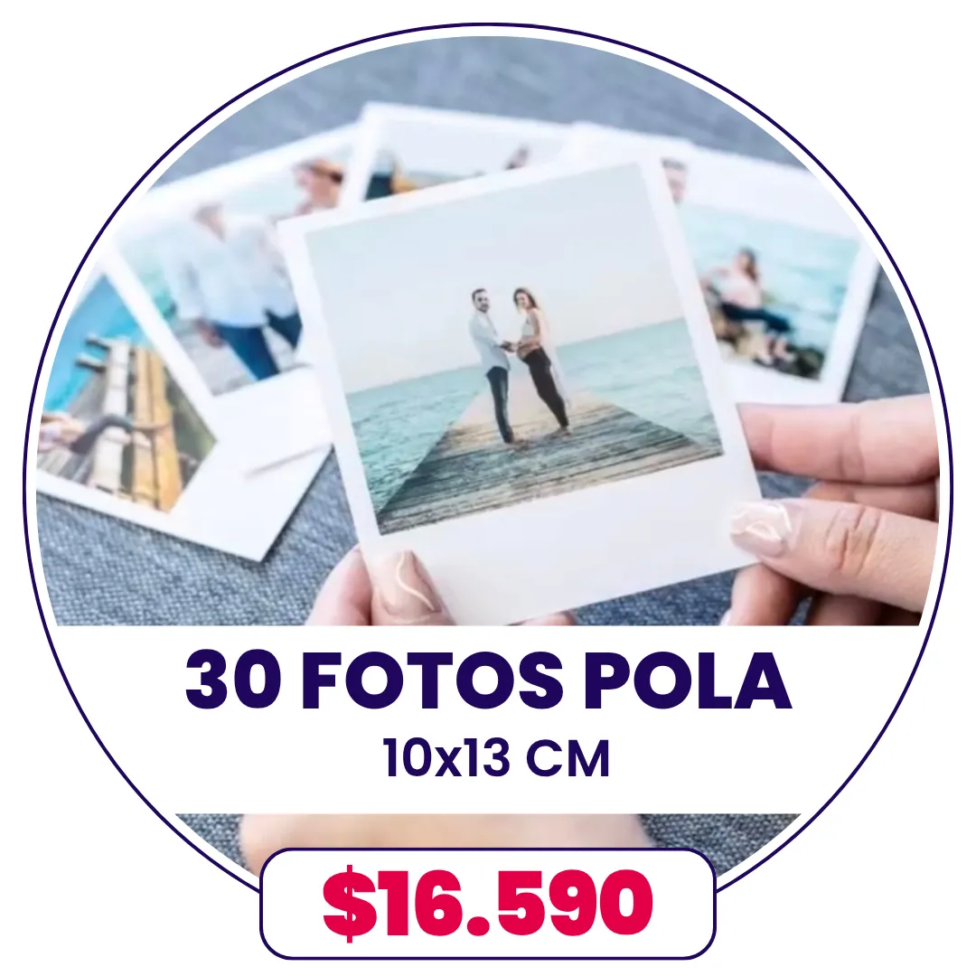 30 Fotos Pola 10x13 cm a $16.590