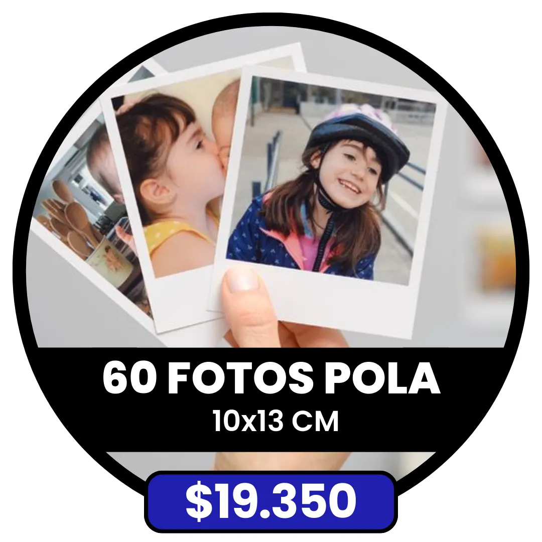 60 Fotos Pola 10x13 cm a $19.350