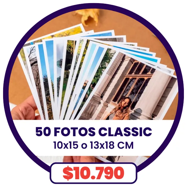 50 fotos de 10x15 o 13x18 a $10.790